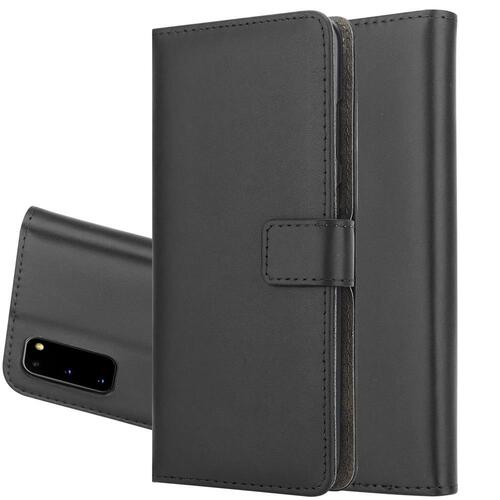Wallet Case fr Samsung Galaxy S20 Genuine Split Echt Leder Handy Tasche