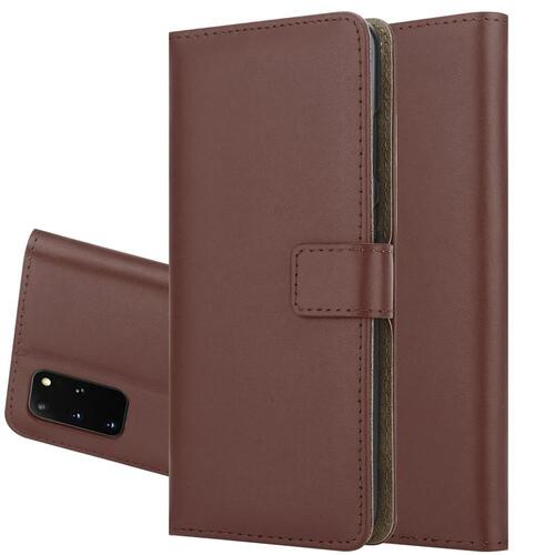 Wallet Case f�r Samsung Galaxy S20+ PLUS Genuine Split Echt Leder Handy Tasche