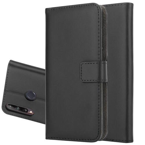 Wallet Case f�r Huawei P40 LITE E Genuine Split Echt Leder Handy Tasche