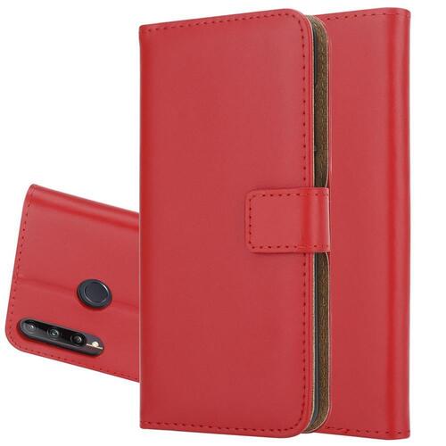 Wallet Case f�r Huawei P40 LITE E Genuine Split Echt Leder Handy Tasche