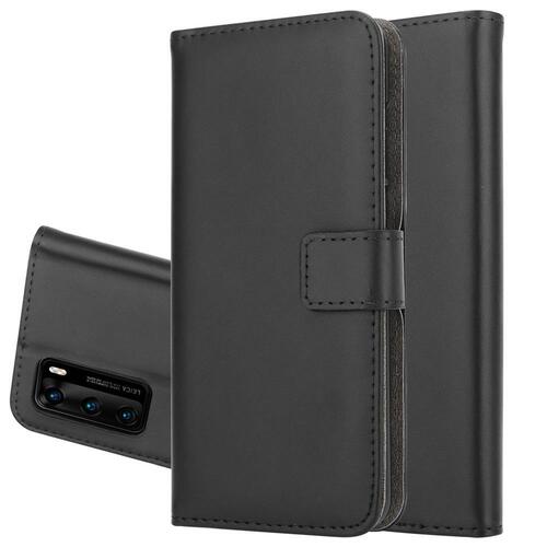 Wallet Case fr Huawei P40 Genuine Split Echt Leder Handy Tasche