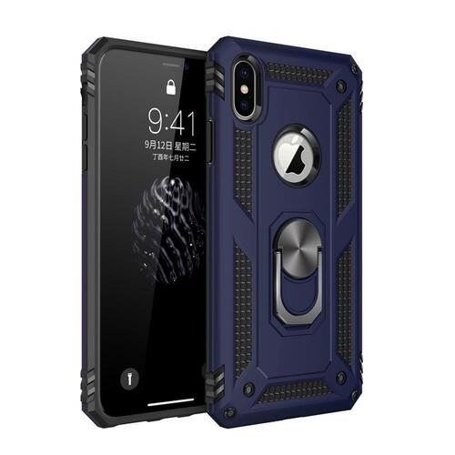 Outdoor Case f�r Apple iPhone XS X TPU Hybrid Sergeant Metall Ring H�lle Cover 