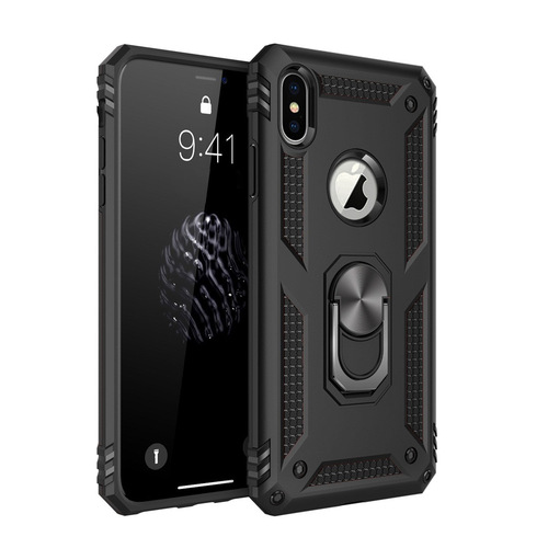 Outdoor Case fr Apple iPhone XS MAX TPU Hybrid Sergeant Armor Metall Ring Hlle