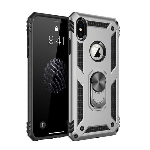 Outdoor Case f�r Apple iPhone XS MAX TPU Hybrid Sergeant Armor Metall Ring H�lle