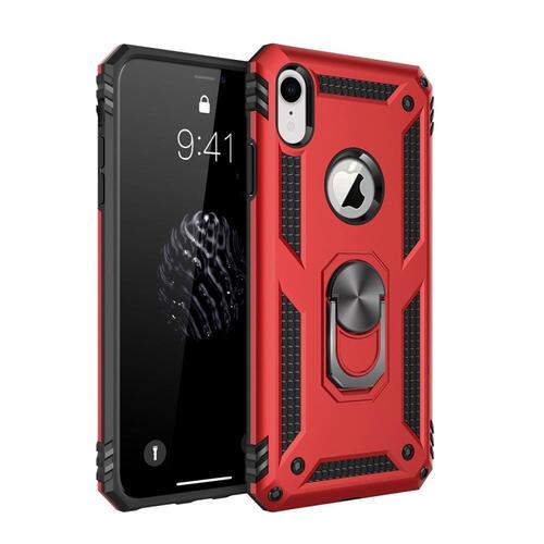 Outdoor Case f�r Apple iPhone XR TPU PC Hybrid Sergeant Armor Metall Ring H�lle
