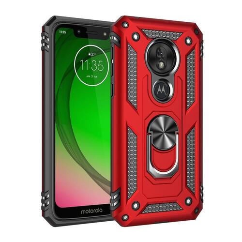 Outdoor Case f�r Motorola Moto G7 PLAY TPU PC Hybrid Sergeant Metall Ring H�lle 