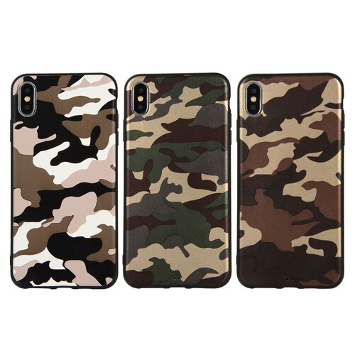TPU Case f�r Apple iPhone XS MAX Camouflage Muster Flexi Handyh�lle Tarn Cover