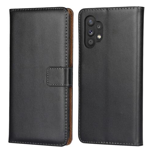 Wallet Case f�r SAMSUNG GALAXY A32 5G TPU Split Echt Leder Handy Tasche H�lle