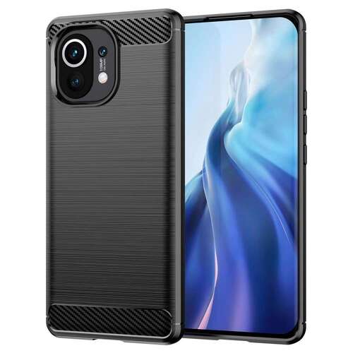 TPU Case f�r XIAOMI MI 11 Carbon Fiber Skin Brushed Schutz H�lle Soft Cover 
