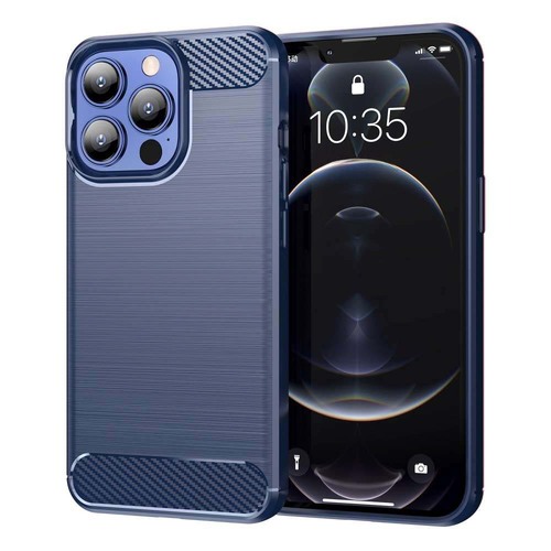 TPU Case f�r Apple iPhone 13 PRO MAX Carbon Fiber Skin Brushed Soft Schutz H�lle 