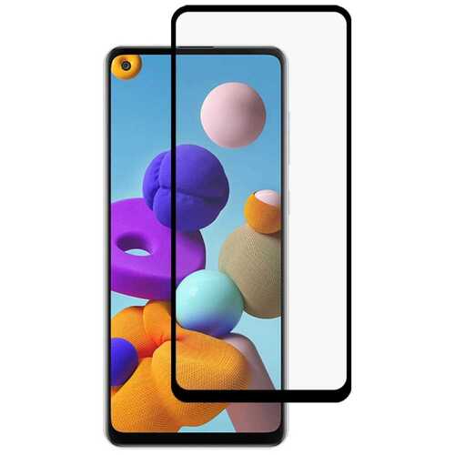 Schutzglas f�r SAMSUNG GALAXY A21s Full Cover Full Glue Tempered Glass Folie
