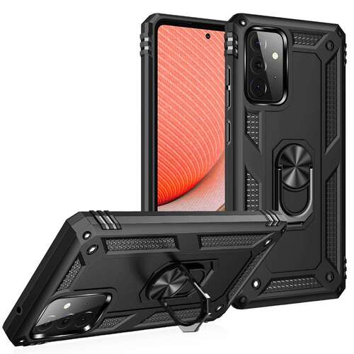 Outdoor Case f�r SAMSUNG GALAXY A72 TPU Hybrid Sergeant Armor Ring H�lle Cover 