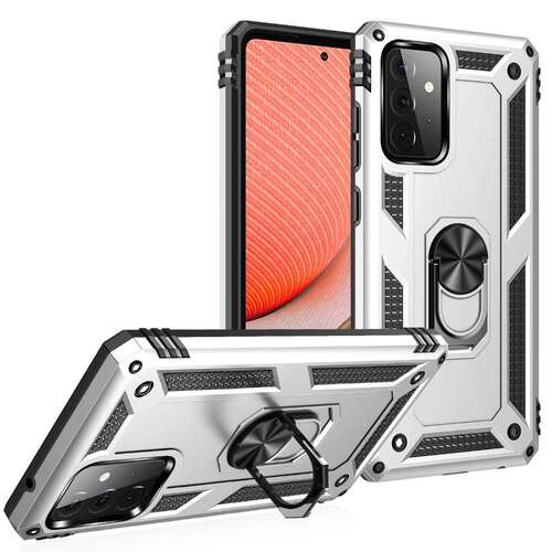 Outdoor Case f�r SAMSUNG GALAXY A72 TPU Hybrid Sergeant Armor Ring H�lle Cover 