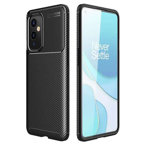 TPU Case f�r ONEPLUS 9 Carbon Fiber Muster Shockproof Texture Schutz H�lle Cover 