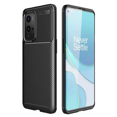 TPU Case f�r ONEPLUS 9 PRO Carbon Fiber Muster Shockproof Texture H�lle Cover 