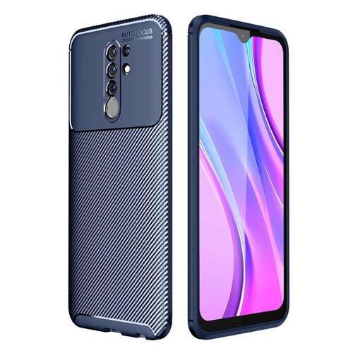 TPU Case f�r XIAOMI REDMI 9 Carbon Fiber Muster Shockproof Texture H�lle Cover 