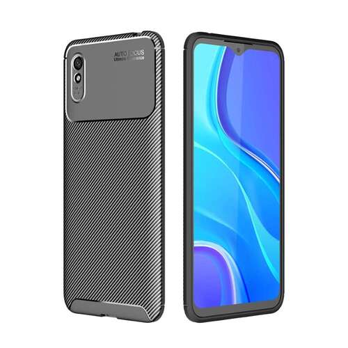 TPU Case f�r XIAOMI REDMI 9A Carbon Fiber Muster Shockproof Texture H�lle Cover 