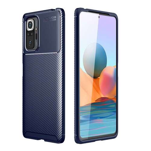TPU Case f�r XIAOMI REDMI NOTE 10 PRO Carbon Fiber Muster Shockproof H�lle Cover 
