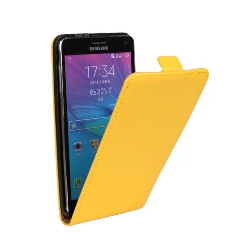 Flip Case f�r Samsung Galaxy Note 4 Echt Leder Vertikal 