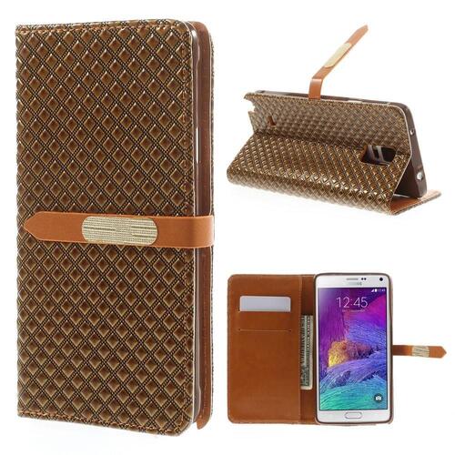 Wallet Case f�r Samsung Galaxy Note 4 TPU Stylish Rhombus