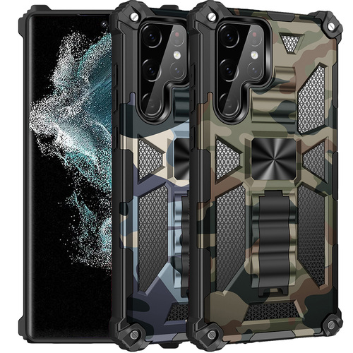 Outdoor H�lle f�r Samsung Galaxy S22 ULTRA Camouflage Shockproof Schutz Cover