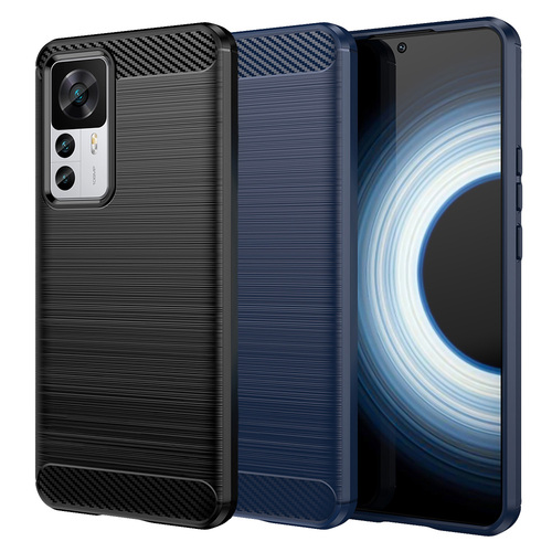 TPU H�lle f�r Xiaomi 12T 12T PRO Carbon Fiber Skin Brushed Schutzcover Case