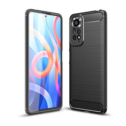 TPU H�lle f�r Xiaomi Redmi Note 11 Carbon Fiber Skin Brushed Schutzcover Case 