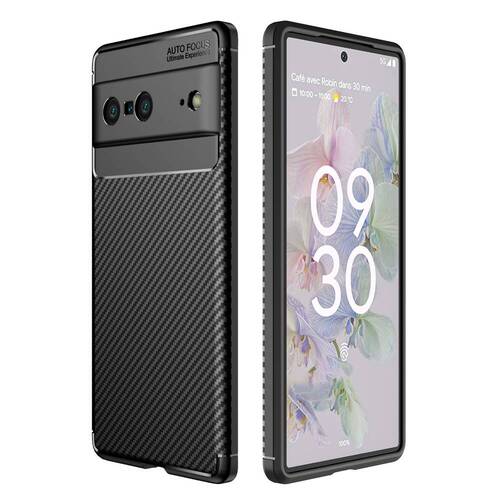 TPU H�lle f�r Google Pixel 7 Carbon Fiber Muster Textur Shockproof Cover Case 