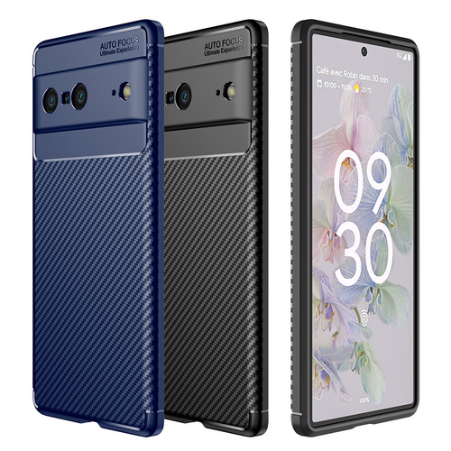 TPU H�lle f�r Google Pixel 7 Carbon Fiber Muster Textur Shockproof Cover Case