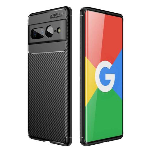 TPU H�lle f�r Google Pixel 7 PRO Carbon Fiber Muster Shockproof Back Cover Case 