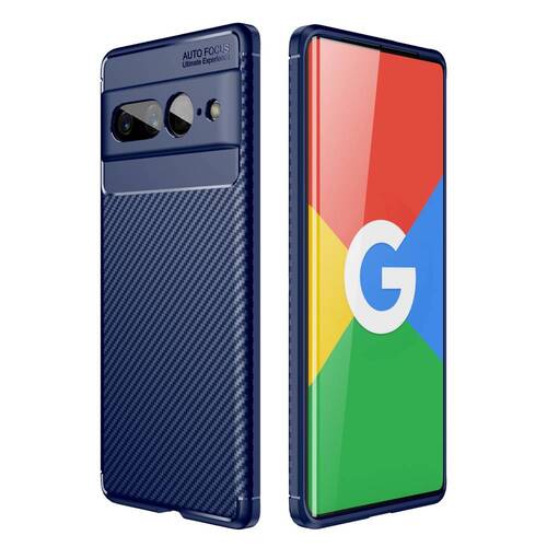 TPU H�lle f�r Google Pixel 7 PRO Carbon Fiber Muster Shockproof Back Cover Case 