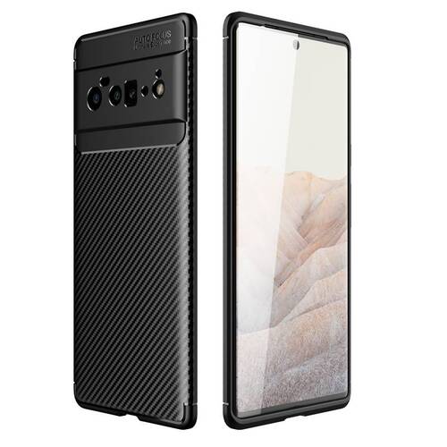 TPU H�lle f�r Google Pixel 6 PRO Carbon Fiber Muster Shockproof Back Cover Case 