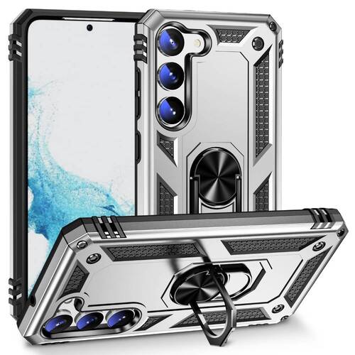 Outdoor H�lle f�r Samsung Galaxy S23 TPU PC Hybrid Sergeant Armor Ring Cover 