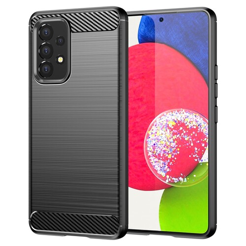 TPU H�lle f�r Samsung Galaxy A53 Carbon Fiber Skin Brushed Schutzcover Soft Case 