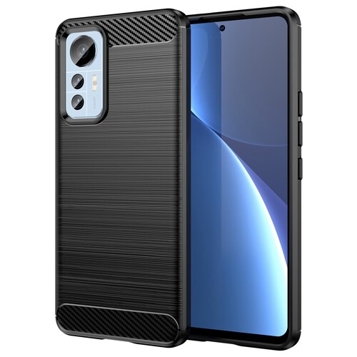 TPU H�lle f�r Xiaomi 12 LITE Carbon Fiber Skin Brushed Schutzcover Soft Case 