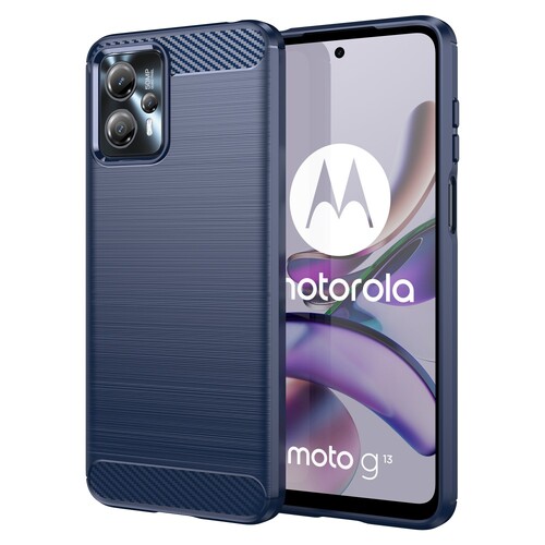 TPU H�lle f�r Motorola Moto G13 G23 Carbon Fiber Skin Brushed Backcover Case 