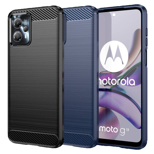 TPU H�lle f�r Motorola Moto G13 G23 Carbon Fiber Skin Brushed Backcover Case