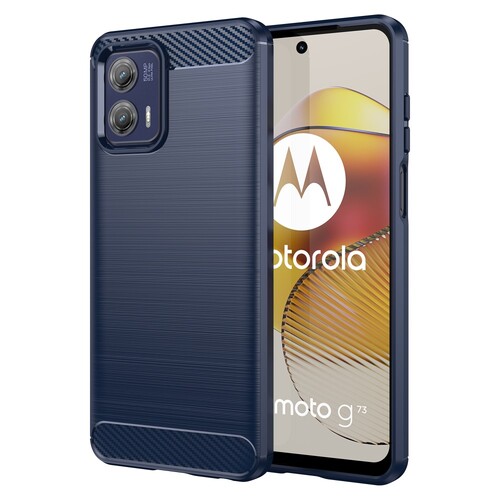TPU H�lle f�r Motorola Moto G73 Carbon Fiber Skin Brushed Schutzcover Soft Case 
