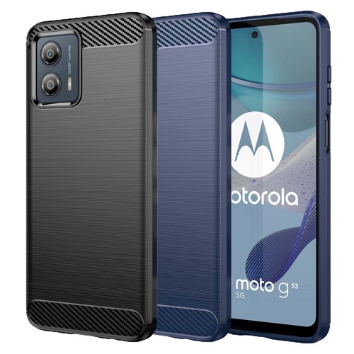 TPU H�lle f�r Motorola Moto G53 Carbon Fiber Skin Brushed Schutzcover Soft Case