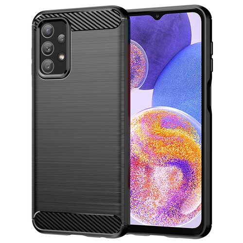 TPU H�lle f�r Samsung Galaxy A23 Carbon Fiber Skin Brushed Schutzcover Soft Case 