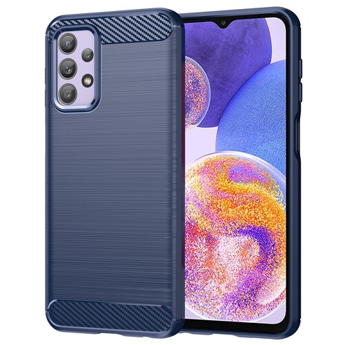 TPU H�lle f�r Samsung Galaxy A23 Carbon Fiber Skin Brushed Schutzcover Soft Case 
