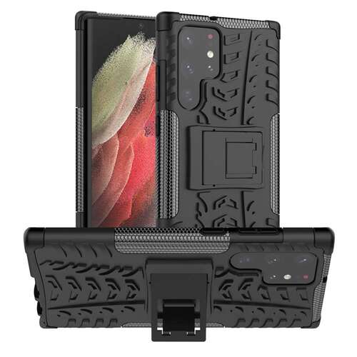 Outdoor H�lle f�r Samsung Galaxy S22 ULTRA Tire Rutschfest Stand PC TPU Case 