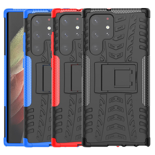 Outdoor H�lle f�r Samsung Galaxy S22 ULTRA Tire Rutschfest Stand PC TPU Case