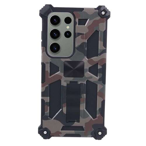 Outdoor H�lle f�r Samsung Galaxy S24 ULTRA Camouflage Shockproof PC Schutzcover 