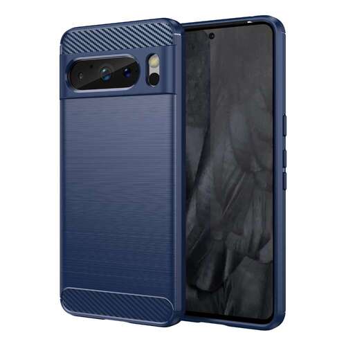 TPU H�lle f�r Google Pixel 8 PRO Carbon Fiber Skin Brushed Schutzcover Soft Case 