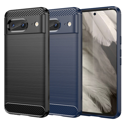 TPU H�lle f�r Google Pixel 8 Carbon Fiber Skin Brushed Schutzcover Soft Case