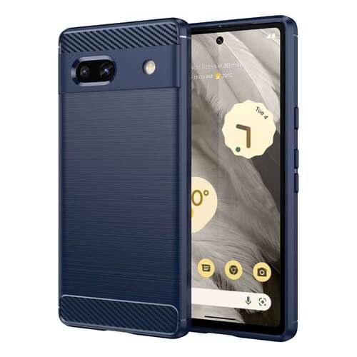 TPU H�lle f�r Google Pixel 7a Carbon Fiber Skin Brushed Schutzcover Soft Case 
