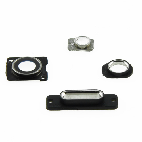 4in1-Set f�r Apple iPhone 5 Kameralinse+Glitter+Charging-Rahmen+Audioring 