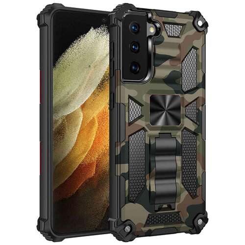 Outdoor H�lle f�r Samsung Galaxy S21 ULTRA Camouflage Shockproof PC Schutzcover 