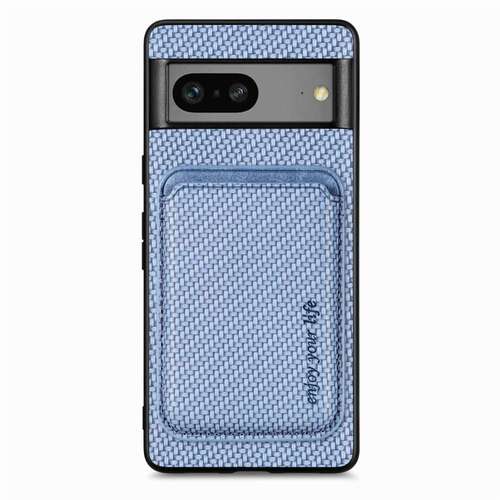 TPU H�lle f�r Google Pixel 7 Carbon Fiber Magnetic Bag Card Schutz H�lle Cover 